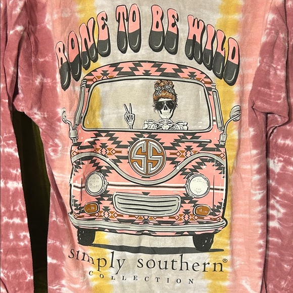 Simply Southern "Bone To Be Wild" tie-dye long-sleeve t-shirt - Picture 4 of 12